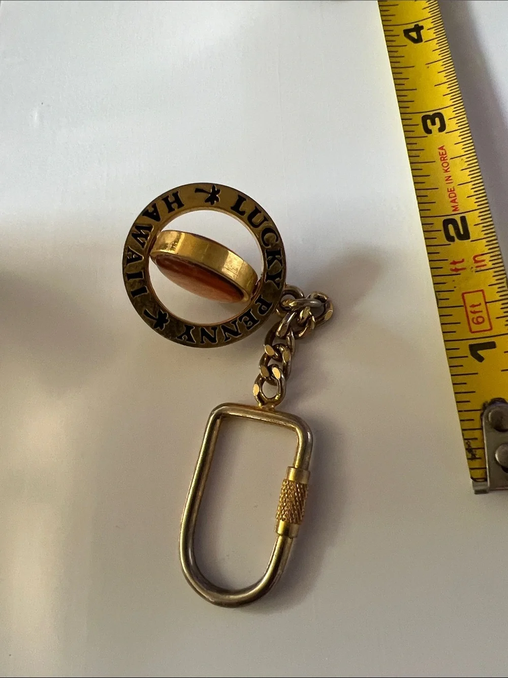 Lucky Brand Gold-Tone Lucky Penny Hawaii Keychain